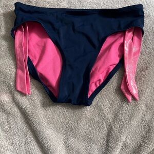 Justice Navy and Pink Bikini Bottoms